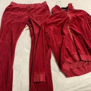 Juicy Couture Red jogging suit large